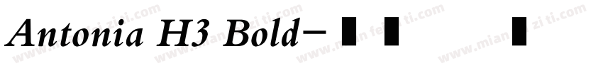 Antonia H3 Bold字体转换